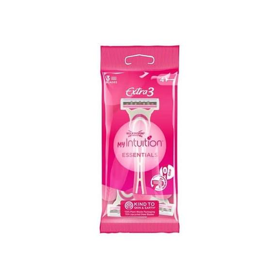 Wilkinson Sword My Intuition Extra 3 Essentials, jednorazowa maszynka do golenia, 4 szt. - zdjęcie produktu