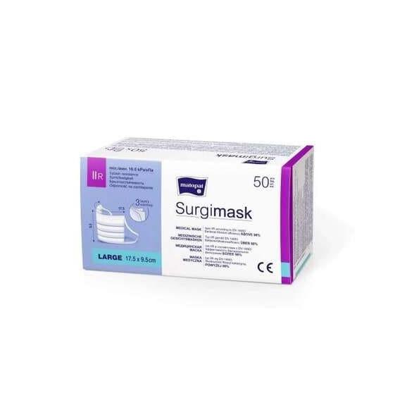 Surgimask, Maski medyczne typu IIR niejałowe, 50 szt. - zdjęcie produktu