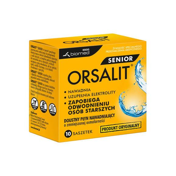 Orsalit Senior, nawadniający płyn doustny, saszetki, 10 szt. Orsalit Senior, nawadniający płyn doustny, saszetki, 10 szt. - zdjęcie produktu