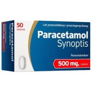 Paracetamol Synoptis, 500 mg, tabletki, 50 szt. - zdjęcie produktu