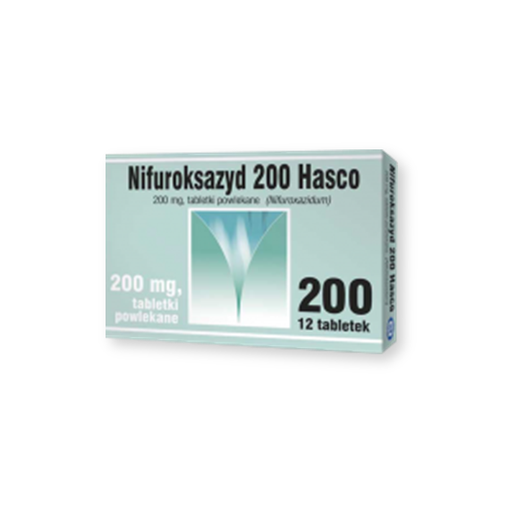 Nifuroksazyd Hasco, 200 mg, tabletki powlekane, 12 szt. - zdjęcie produktu