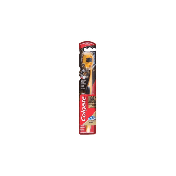 Colgate 360 Charcoal Gold, szczoteczka do zębów, Soft, 1 szt. - zdjęcie produktu