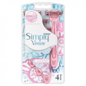 Gillette Simply Venus 3, jednorazowe maszynki do golenia dla kobiet, 4 szt. - zdjęcie produktu