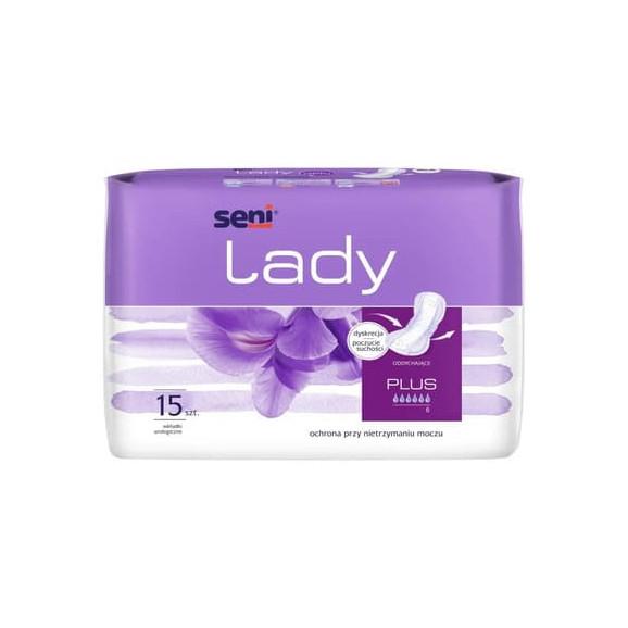 Seni Lady Plus, wkładki urologiczne dla kobiet, 15 szt. - zdjęcie produktu