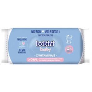 Bobini Baby, chusteczki nawilżane z witaminą E, dla niemowląt od 1 dnia życia i dzieci, 60 szt. - zdjęcie produktu