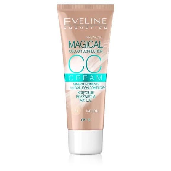 Podkład do twarzy Eveline CC Cream, matujący, 51 NATURAL, 30 ml Podkład do twarzy Eveline CC Cream, matujący, 51 NATURAL, 30 ml - zdjęcie produktu
