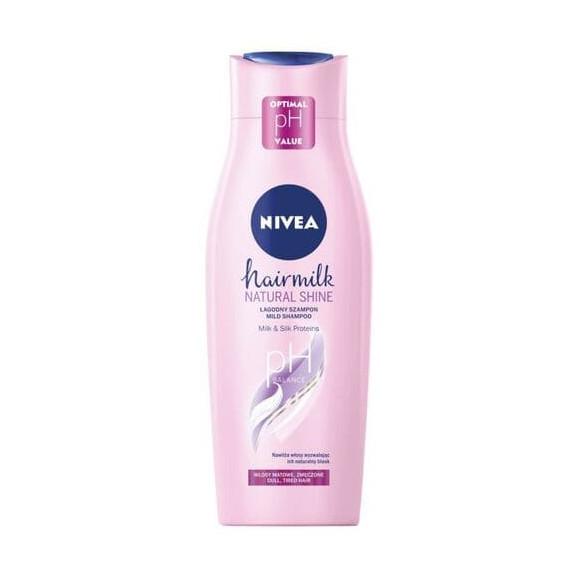 Nivea Hairmilk Natural Shine, szampon do włosów matowych, 400 ml - zdjęcie produktu