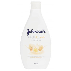 Johnson's Soft & Nourish Almond Oil & Jasmine, żel pod prysznic, 400 ml - zdjęcie produktu