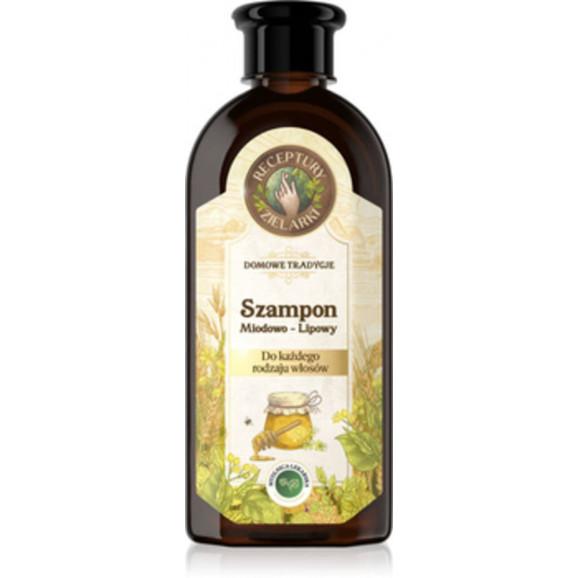 Receptury Zielarki, miodowo- lipowy szampon do każdego rodzaju włosów, 350 ml - zdjęcie produktu