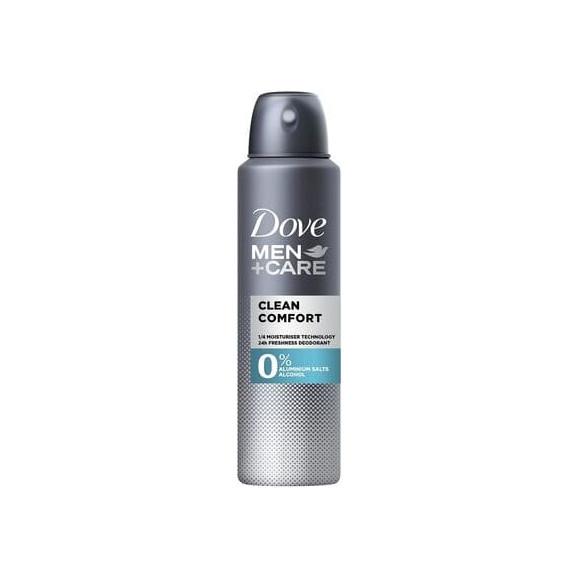 Dove Men Clean Comfort 0% Soli Aluminium, dezodorant w sprayu, 150 ml - zdjęcie produktu
