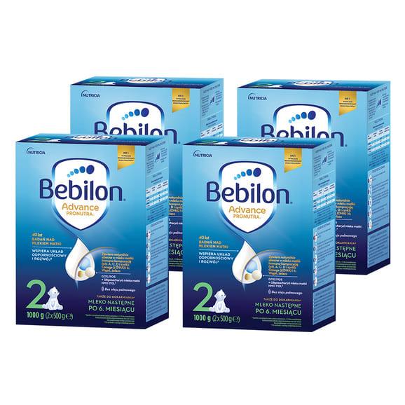 Bebilon 2 Advance Pronutra, mleko następne, powyżej 6 miesiąca, proszek, 1000 g x 4 - zdjęcie produktu