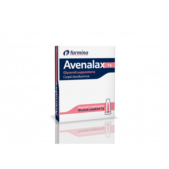 Avenalax, czopki glicerolowe, 1 g, 10 szt. - zdjęcie produktu