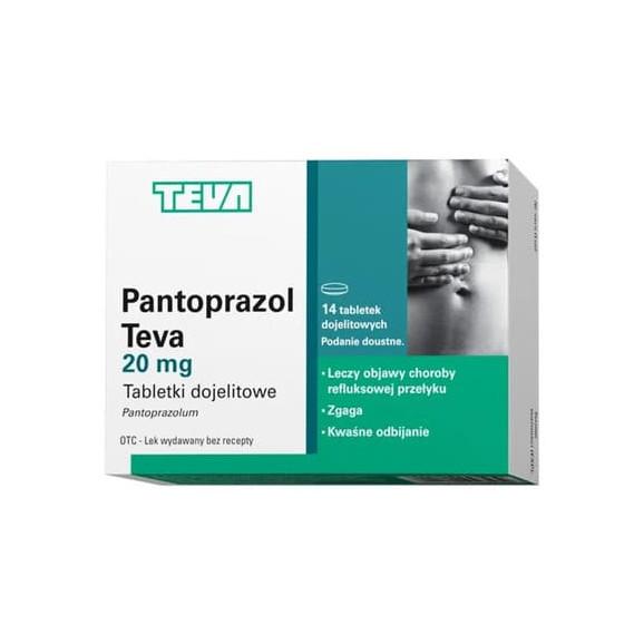 Pantoprazol Teva 20 mg, tabletki dojelitowe, 14 szt. - zdjęcie produktu
