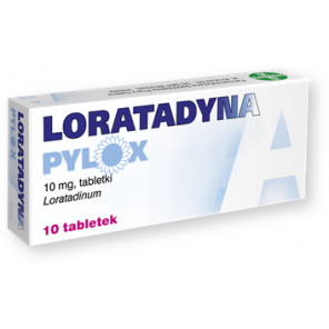 Loratadyna Pylox, 10 mg, tabletki, 10 szt. - zdjęcie produktu