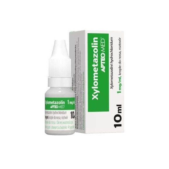 Xylometazolin APTEO MED 0,1%, krople do nosa, 10 ml - zdjęcie produktu