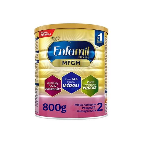 Enfamil Premium MFGM 2, mleko następne, powyżej 6 miesiąca, 800 g - zdjęcie produktu