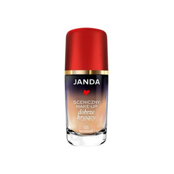 Janda Sceniczny Make-Up dobrze kryjący, podkład do twarzy, 05 Naturalny, 30 ml Janda Sceniczny Make-Up dobrze kryjący, podkład do twarzy, 05 Naturalny, 30 ml - zdjęcie produktu