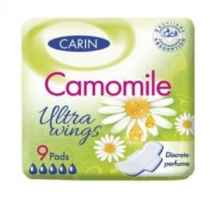 CARIN Ultra Wings Camomile, ultracienkie podpaski ze skrzydełkami, 9 szt. - zdjęcie produktu