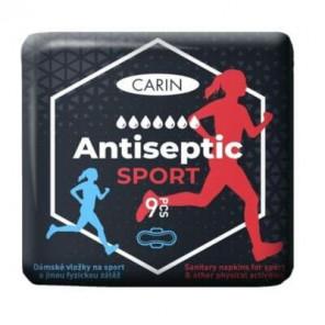 CARIN Antiseptic Sport, ultracienkie podpaski ze skrzydełkami dla sportowców, 9 szt. - zdjęcie produktu