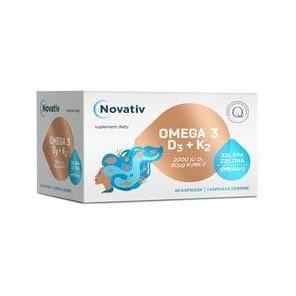 Novativ Omega 3 D3 + K2, kapsułki, 60 szt. - zdjęcie produktu
