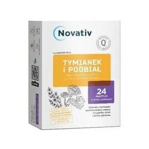 Novativ Tymianek i Podbiał, tabletki do ssania, 24 szt. - zdjęcie produktu