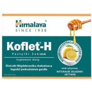 Himalaya Koflet-H, pastylki do ssania, smak cytrynowy, 12 szt. - zdjęcie produktu