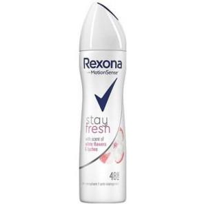 Rexona Stay Fresh White Flower & Lychee, antyperspirant w sprayu, 150 ml - zdjęcie produktu