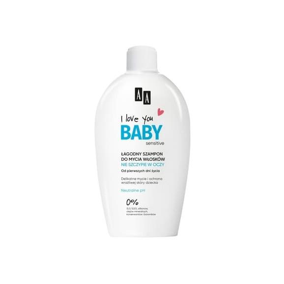 AA I Love You Baby, łagodny szampon do mycia włosków dzieci i niemowląt, 200 ml - zdjęcie produktu