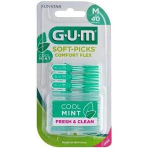Sunstar Gum Soft-Picks Comfort Flex Cool Mint, szczoteczki międzyzębowe, M, 40 szt. - zdjęcie produktu