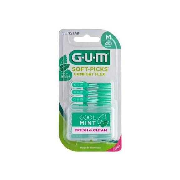 Sunstar Gum Soft-Picks Comfort Flex Cool Mint, szczoteczki międzyzębowe, M, 40 szt. - zdjęcie produktu