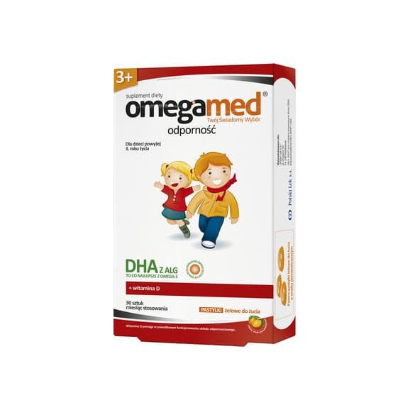 Omegamed Odporność 3+, DHA z alg, dla dzieci powyżej 3 lat, pastylki żelowe, 30 szt. - zdjęcie produktu