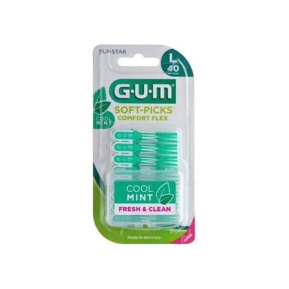 Sunstar Gum Soft-Picks Comfort Flex Cool Mint, szczoteczki międzyzębowe, L, 40 szt. - zdjęcie produktu