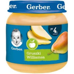 Gerber, deser, gruszki Williamsa, po 4 miesiącu, słoiczek, 125 g - zdjęcie produktu