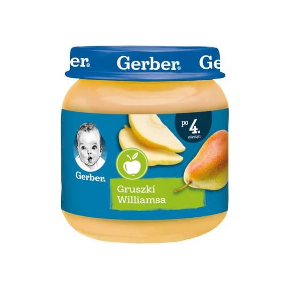 Gerber, deser, gruszki Williamsa, po 4 miesiącu, słoiczek, 125 g - zdjęcie produktu
