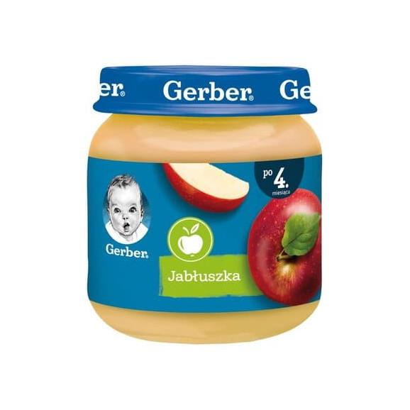 Gerber, deser, jabłuszka, po 4 miesiącu, słoiczek, 125 g - zdjęcie produktu