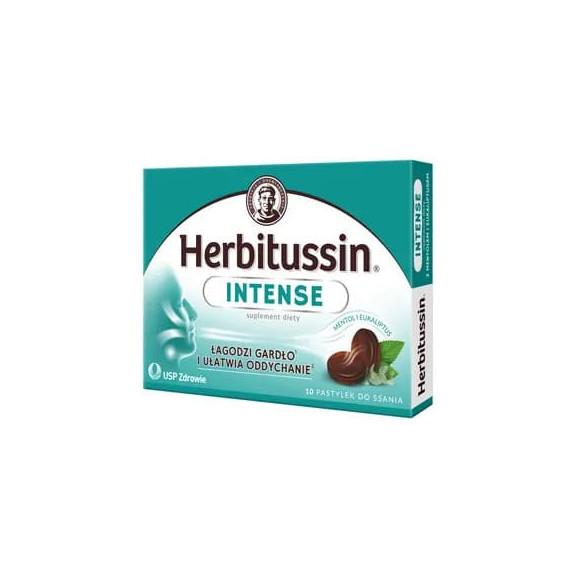 Herbitussin Intense, pastylki do ssania, 10 szt. - zdjęcie produktu