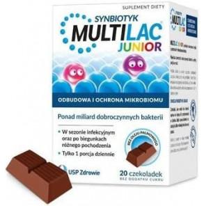 Multilac Junior Synbiotyk, czekoladki, 20 szt. - zdjęcie produktu