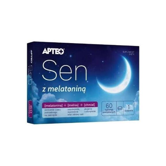 Apteo Sen z melatoniną, tabletki, 60 szt. - zdjęcie produktu