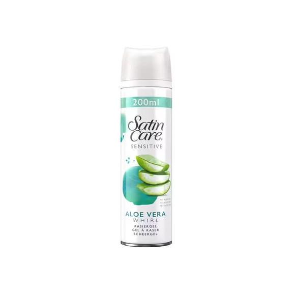Gillette Satin Care Sensitive Aloe Vera Whirl, żel do golenia dla kobiet, 200 ml - zdjęcie produktu