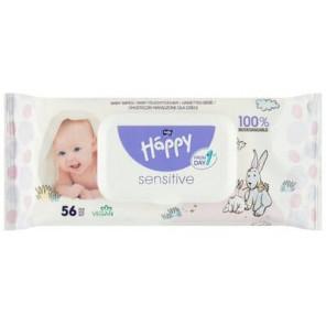 Bella Baby Happy Sensitive, chusteczki nawilżane dla dzieci, 56 szt. - zdjęcie produktu