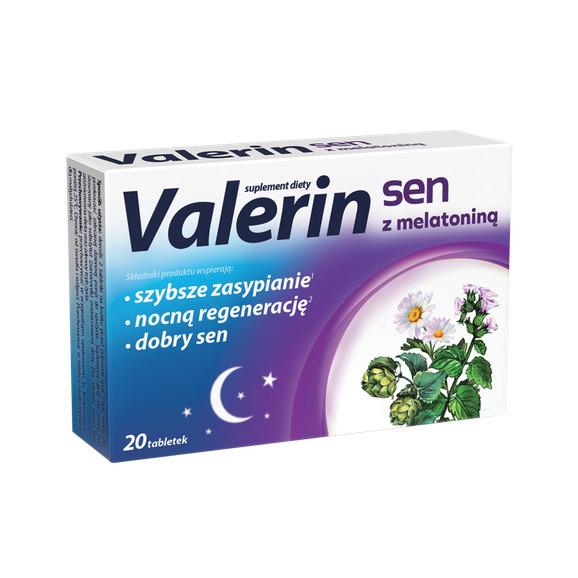 Valerin Sen z melatoniną, tabletki, 20 szt. - zdjęcie produktu