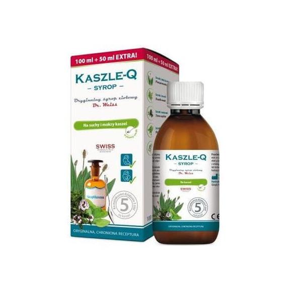 Dr. Weiss Kaszle-Q, syrop ziołowy na kaszel dla dzieci i dorosłych, 150 ml - zdjęcie produktu