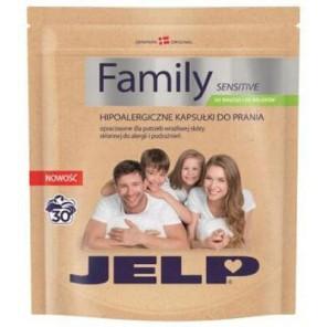 Jelp Family Sensitive, hipoalergiczne kapsułki do prania białych i kolorowych tkanin, 30 szt. - zdjęcie produktu