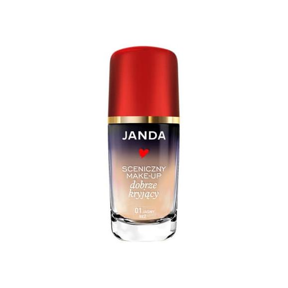 Janda Sceniczny Make-Up dobrze kryjący, podkład do twarzy, 01 Jasny beż, 30 ml - zdjęcie produktu