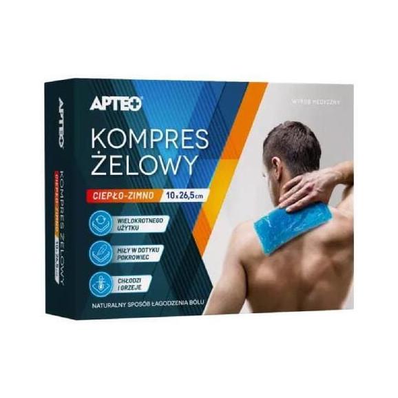 Apteo, kompres żelowy ciepło-zimno, 10 cm x 26,5 cm, 1 szt. Apteo, kompres żelowy ciepło-zimno, 10 cm x 26,5 cm, 1 szt. - zdjęcie produktu