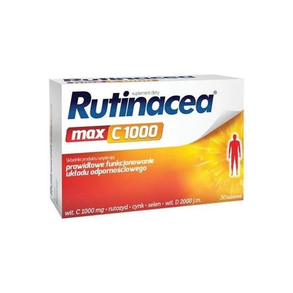 Rutinacea Max C 1000, tabletki, 30 szt. Rutinacea Max C 1000, tabletki, 30 szt. - zdjęcie produktu