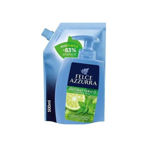 Felce Azzurra Mint & Lime, mydło w płynie, zapas, 500 ml - zdjęcie produktu