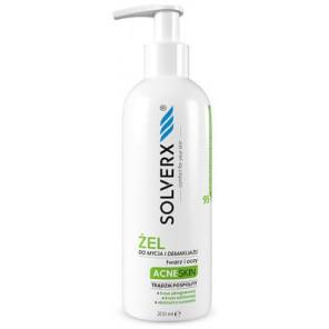 Solverx Acne Skin, żel do mycia i demakijażu twarzy i oczu, 200 ml - zdjęcie produktu