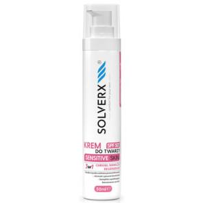 Solverx Sensitive Skin, krem do twarzy SPF 50+, skóra wrażliwa, 50 ml - zdjęcie produktu