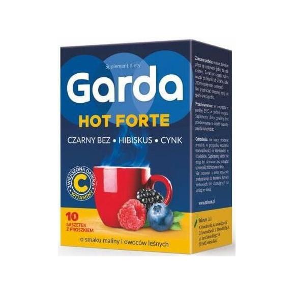 Garda Hot Forte, smak malina, owoce leśne, saszetki, 10 szt. - zdjęcie produktu